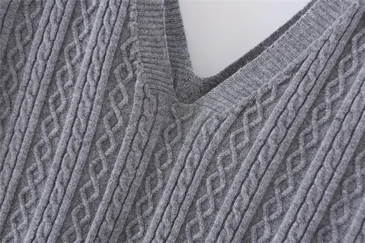 casual simple small V-neck sleeveless sweater NSLD16590