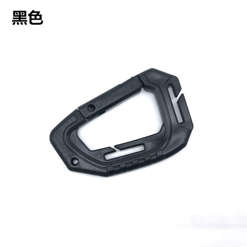 Supply of medium-sized tactical outdoor carabiner MOLLE mountaineering bag external plastic steel quick-release keychain D-shaped buckle