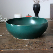 景德镇创意黑陶大碗陶瓷鱼盆水族乌龟盆铜钱草水培一叶莲多肉花盆