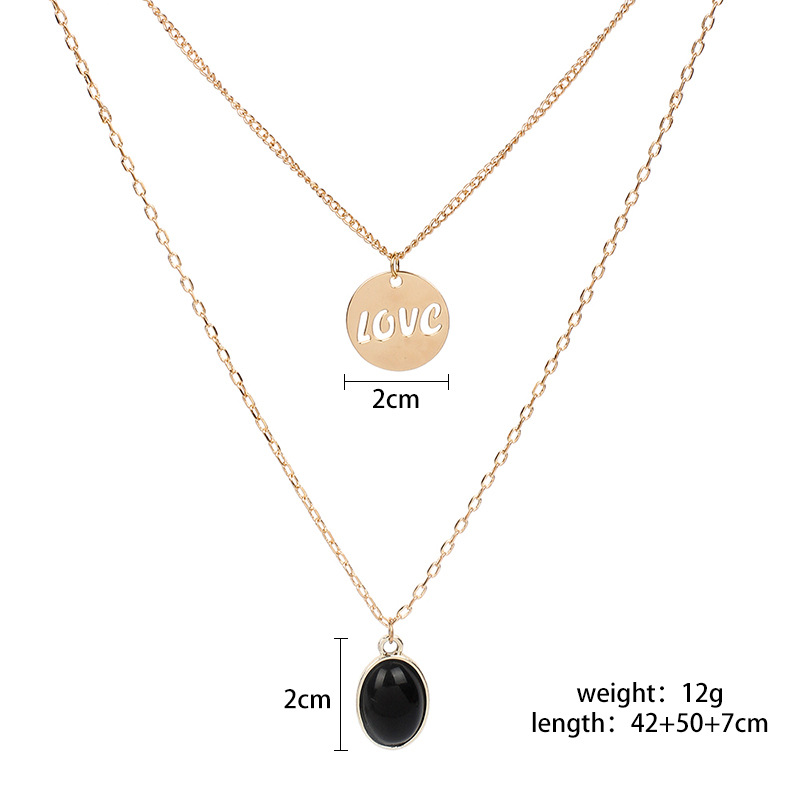 Paragraph Love Personality Multi-layer Necklace New Letter Layered Women's Necklace  display picture 1