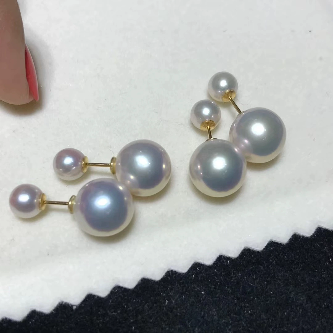 Серьги из жемчуга, фурнитура, 6-7мм, 10-11мм, серебро 925 пробы