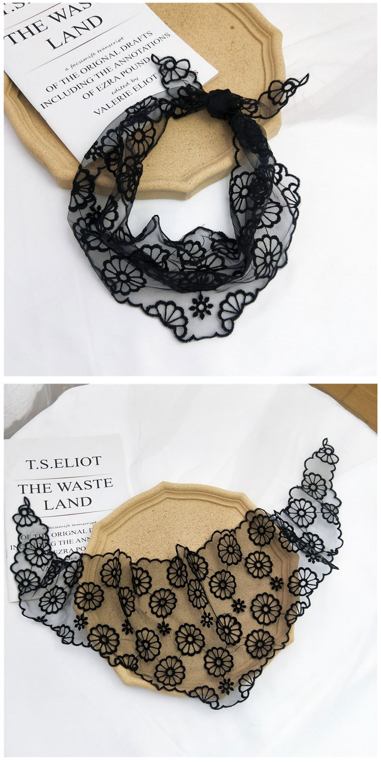 Lace Triangle Scarf Spring And Summer Korean Fashion Scarf Small Silk Scarf Headband Bag Decoration Wholesale Cheap Rs-flyfishing Products display picture 11