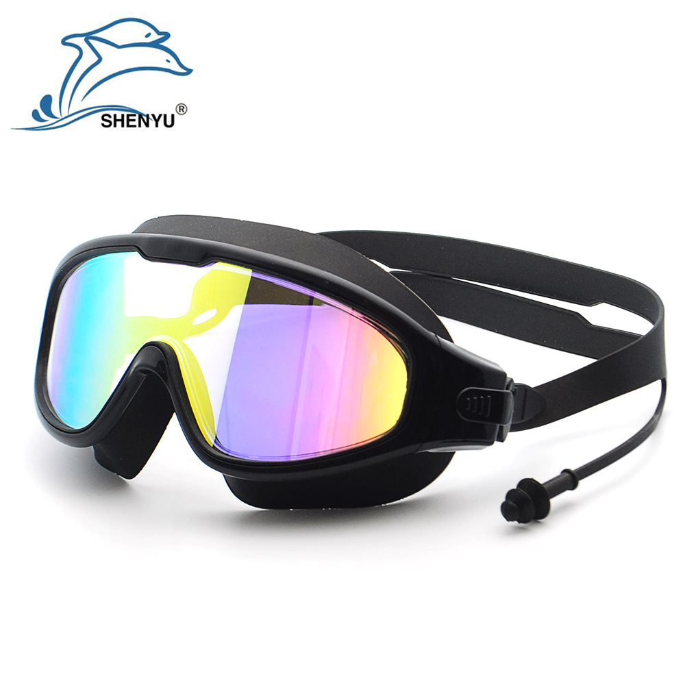 Shenyu Anti-fog And Anti-UVLarge-frame Swimming Goggles Adult Swimming Goggles Men And Women Swimming Goggles One-piece Earplugs SY8031 Q
