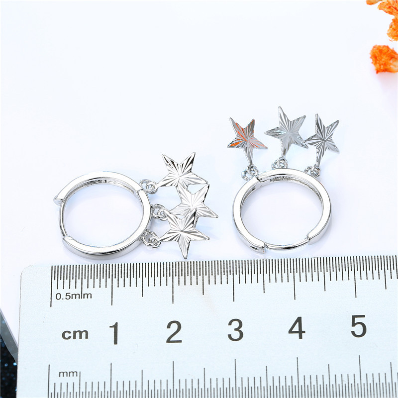 New Fashion Zircon Earrings Star Sequins Eye Earrings Wholesale display picture 12