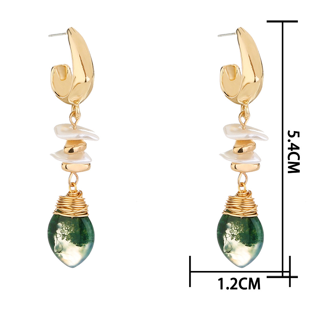 Fashion C-shaped Metal Long Pendent Earrings display picture 1