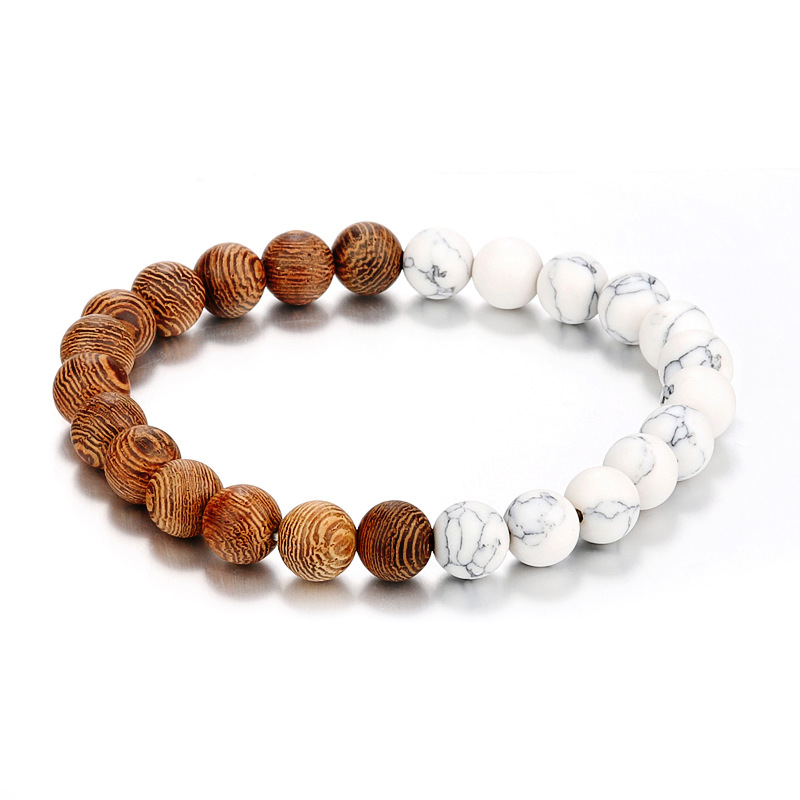 8mm new product natural wood bead bracel...