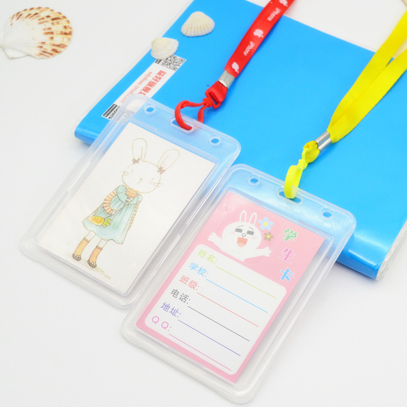 大号透明防水卡套批发校园卡学生接送卡公交卡门禁卡套员工胸牌|ms