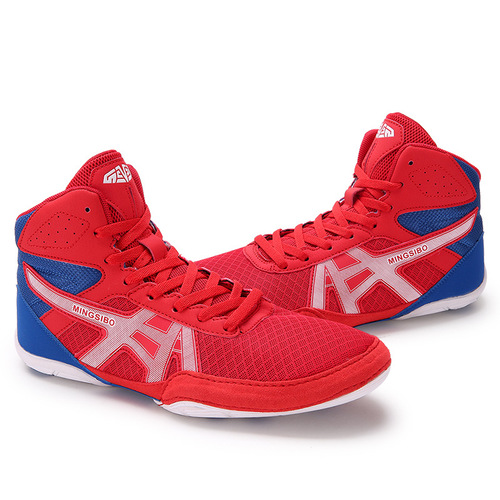 Men's and women's boxing shoes, low-top sparring shoes, high-top fighting training shoes, wrestling shoes, wrestling boots, long boots, professional boxing shoes 