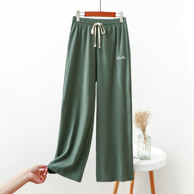 Corazón cálido homewear pantalones ropa de abrigo casual bloomers Otoño e Invierno suelto todo a juego de terciopelo casa tobillo-atado cálido perezoso pantalones de pijama