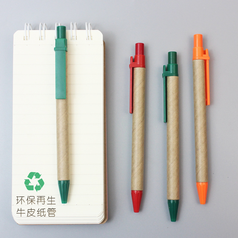 Nuevo ABS ecológico kraft bolígrafo bolígrafo personalizado logotipo bolígrafo bolígrafo papelería al por mayor