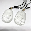 Manufacturer's spot crystal craft jewelry imitation jade guardian necklace Liuli wenshu bodhisattva color crystal gift