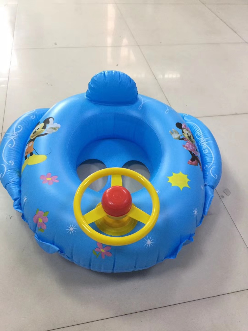pvc充气玩具游泳圈汽车喇叭艇方向盘艇儿童水上用品救生圈戏水详情6