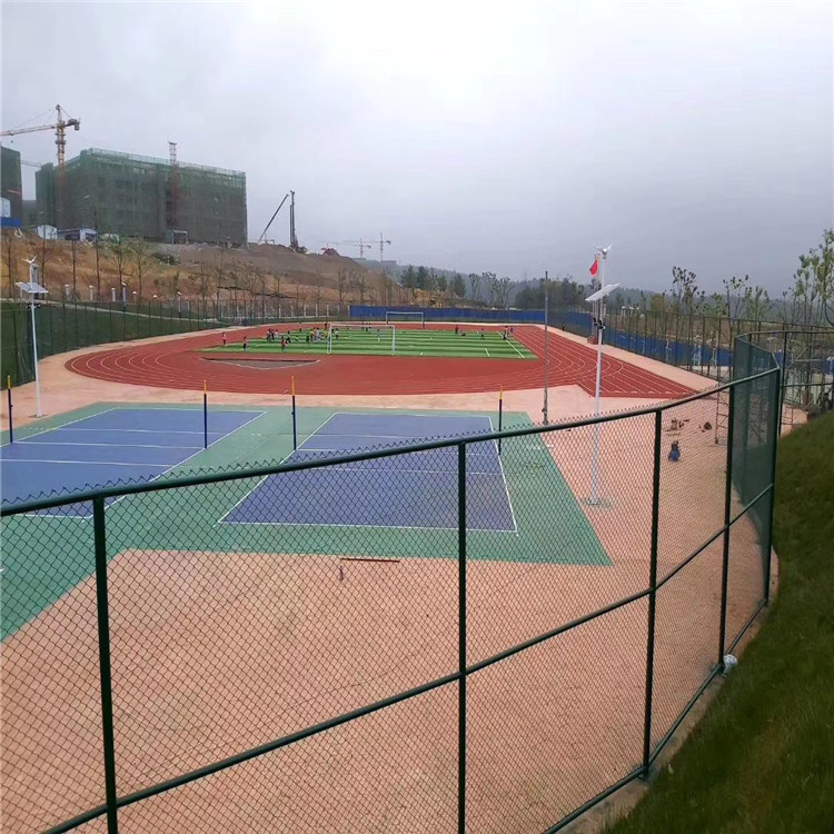 厂家专业定做学校球场勾花网护栏篮球场护栏运动场围栏
