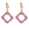 South Korean goods, square fashionable acrylic earrings heart shaped