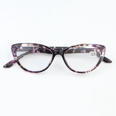 紫黄豹纹玳瑁色猫眼大框时尚阅读眼镜碎花工厂货源老花眼镜女款|ms