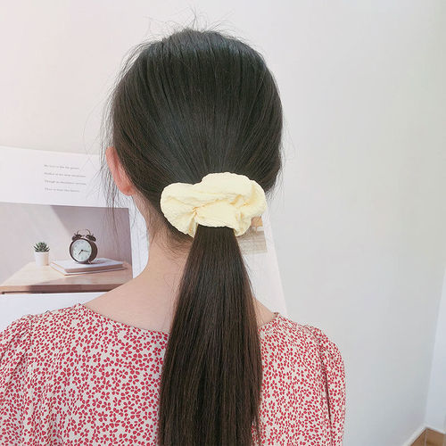Cream puff large intestine hair ring ins sweet hair rope Mori female temperament versatile headwear Korean version fat intestine hair accessories for women