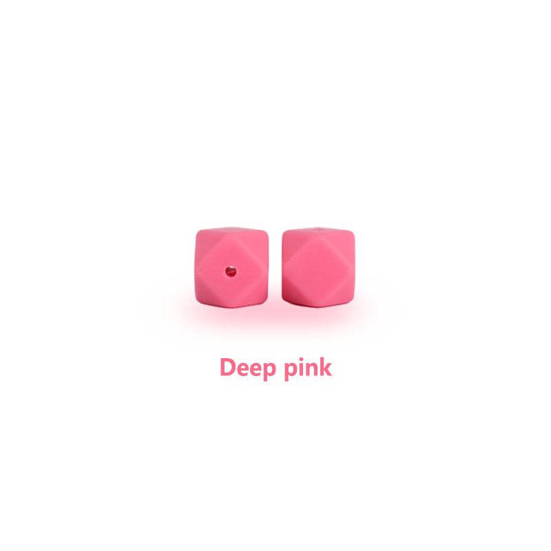 17mm cuentas de silicona octogonal molar juguetes suministros del bebé DIY teether pulsera collar cadena chupete accesorios la joyería