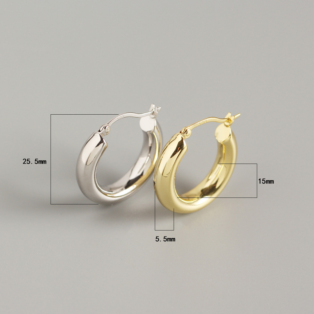 Boucle D&#39;oreille Cercle En Argent Sterling Rétro S925 En Gros Nihaojewelry display picture 2