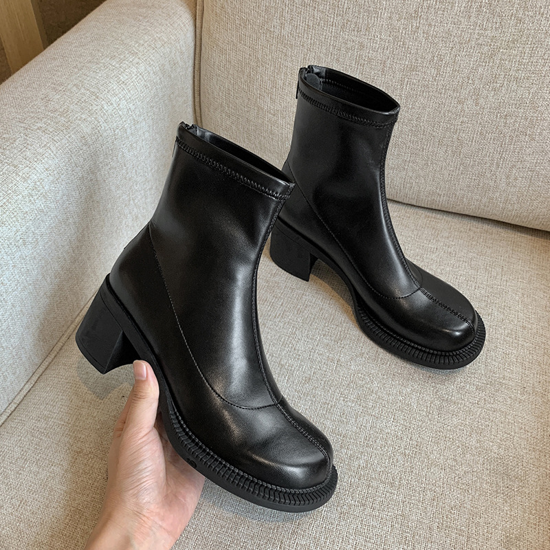 Chiko Carmelita Round Toe Block Heels Boots