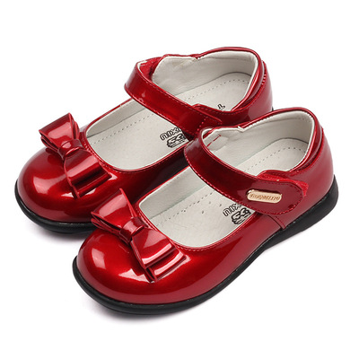 Children&#39;s shoes 2020 new pattern British style black Bright surface Flower girl Single shoes kindergarten School perform Performance shoes