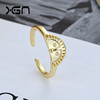 Minimalistic brand ring, European style, silver 925 sample, internet celebrity, Japanese and Korean, on index finger