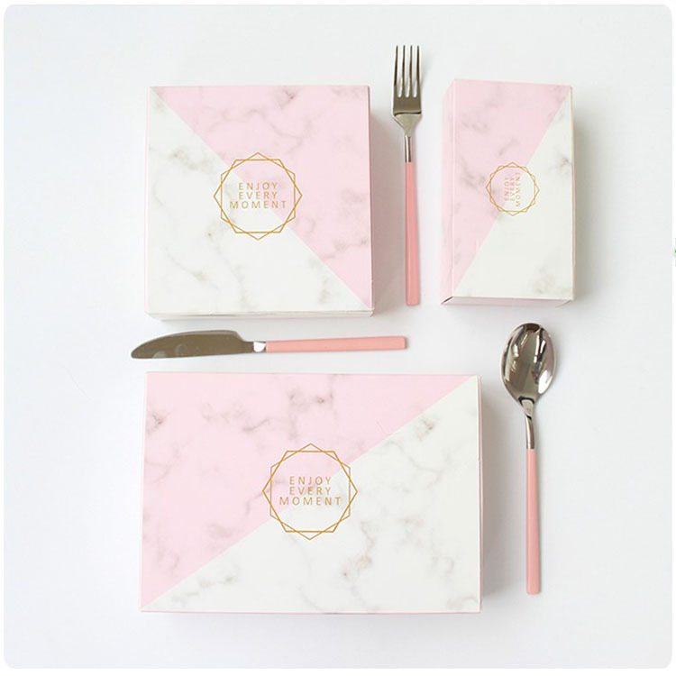 Marble-patterned caramel wafer egg-flavored crispy gift box cookie box food packaging box pastry cake box candy box