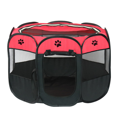 Pet Supplies Amazon New Foldable Pet Cage Paw Print Octagonal Pet Tent Nest Cat Maternity Room