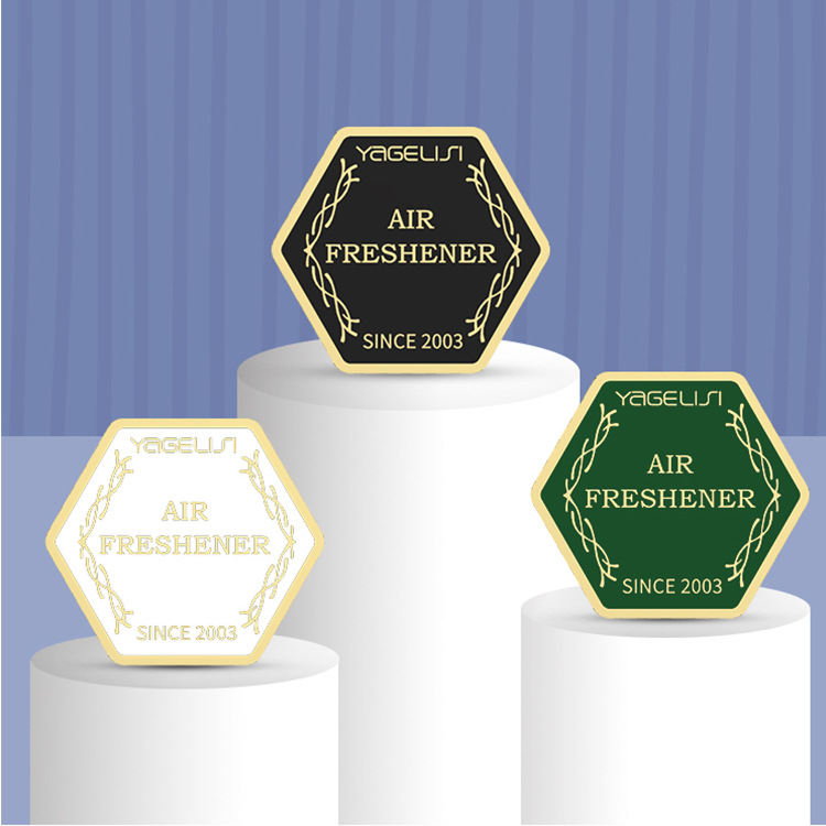 汽车车内饰品香薰六角金属风口创意新颖简约时尚香味持久厂家直销|ms