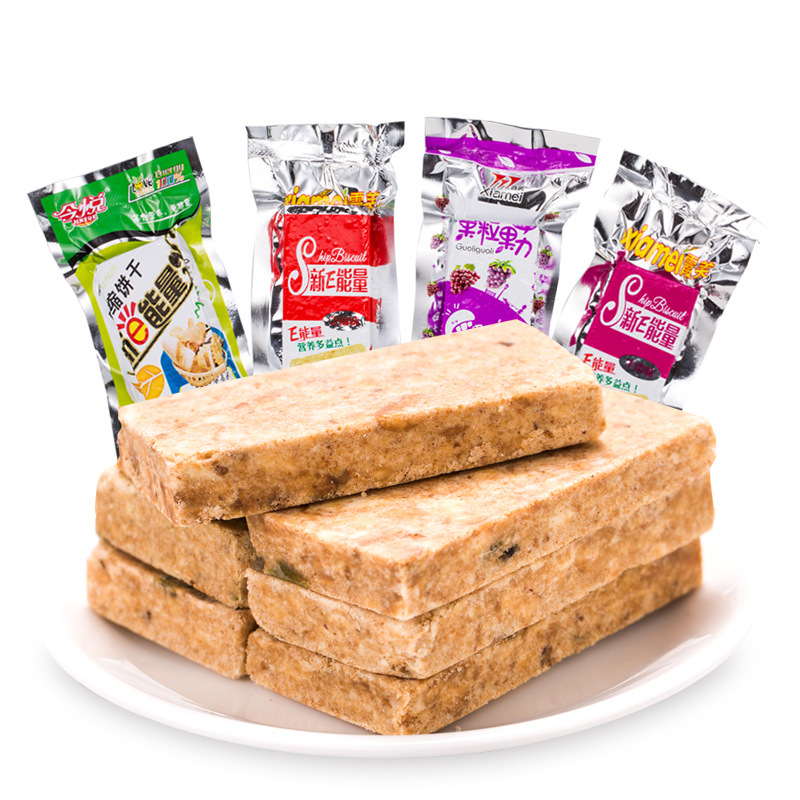 霞美压缩饼干一箱多口味五谷杂粮营养代餐户外充饥代餐饼干|ru