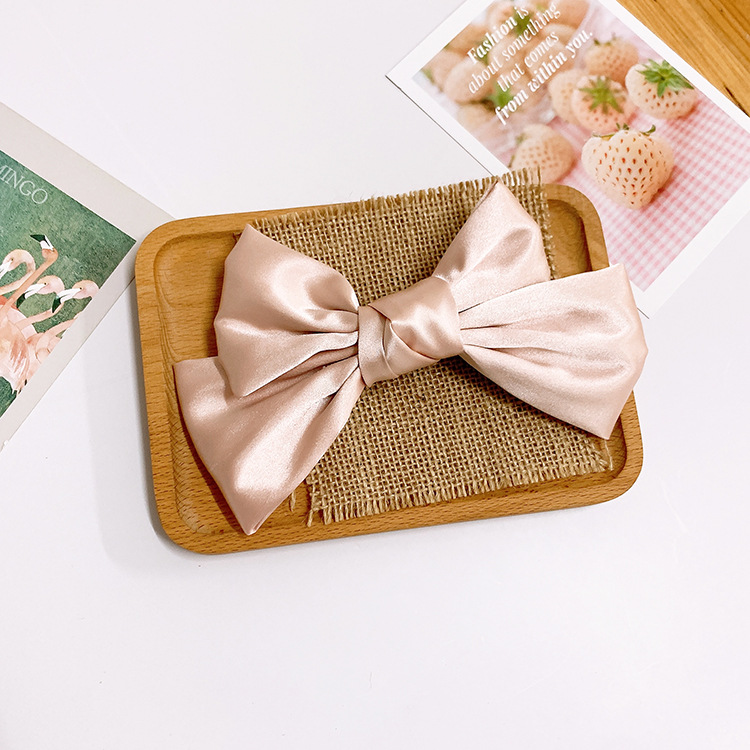 Gentle Spring Color  Temperament Satin Bow Hairpin French Top Clip Hairpin Back Head Clip Hair Accessories  Wholesale Nihaojewelry display picture 10