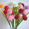 Foreign trade simulation flower 3 green onion ball silk cloth rich chrysanthemum wedding hall floral decoration home soft decoration fake flower cross-border