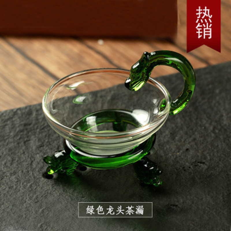 Fábrica al por mayor tetera de vidrio borosilicato colador de té resistente al calor vidrio Kung Fu juego de té ceremonia del té accesorios colador de té