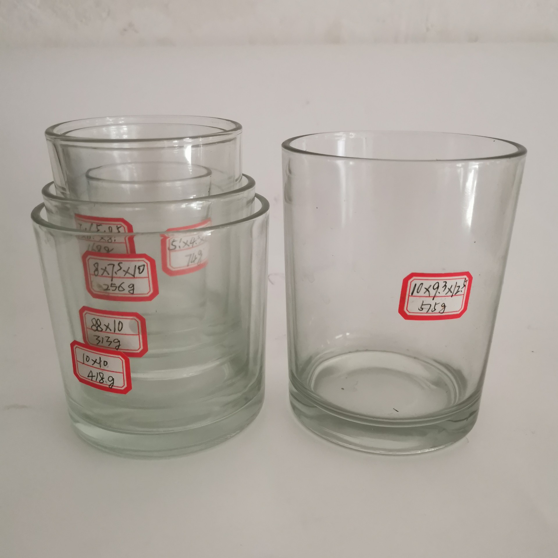 Factory Direct Sales DIY Candle Holders Straight Glass Cups Aromatherapy Candles Glass Cup Candle Making Glass Cup Filling Candles