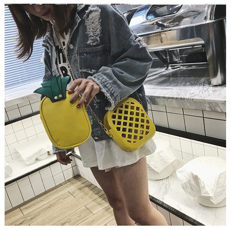 Pineapple Pu Creative Shoulder Bag display picture 13