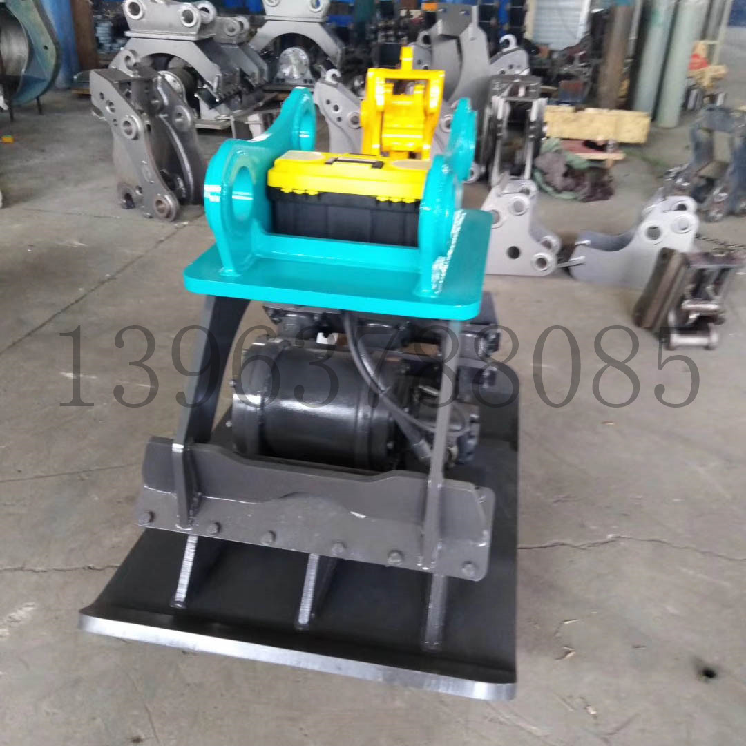 厂销挖机夯实器钩机进口液压打夯机工地震动夯土机挖机振动平板夯