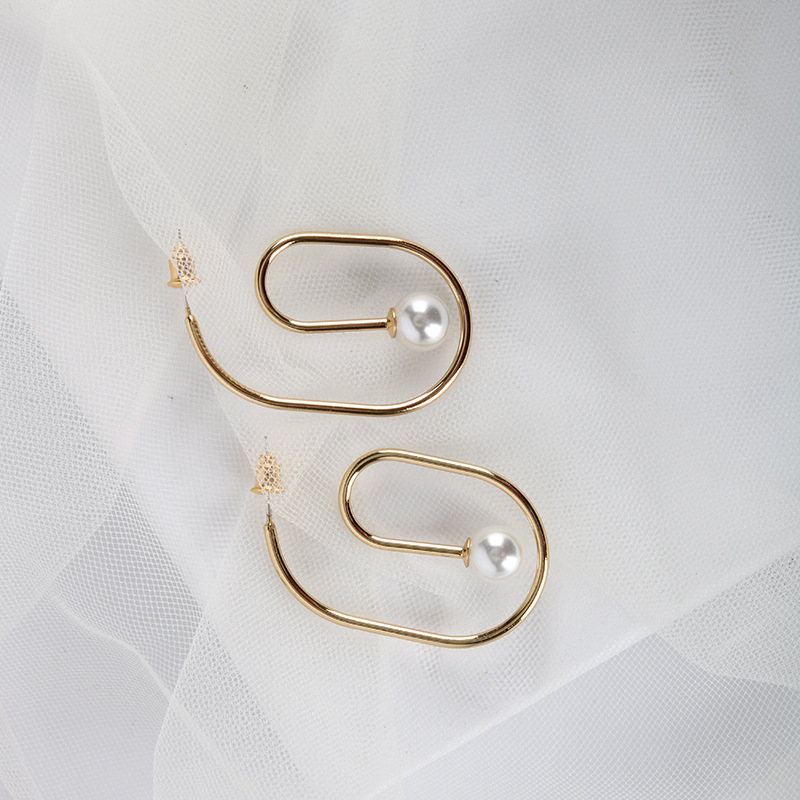 Nuevos Pendientes Populares S925 Pendientes De Aguja De Plata Chapado En Oro Real Pendientes Simples Al Por Mayor Nihaojewelry display picture 3