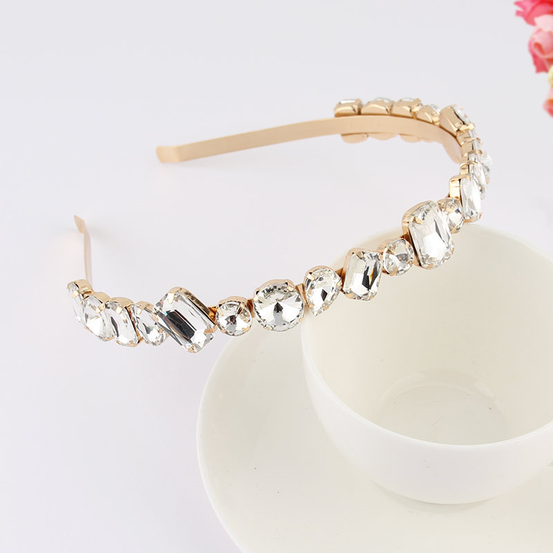 Fashion Flower Alloy Plating Inlay Artificial Gemstones Pearl Hair Band 1 Piece display picture 5