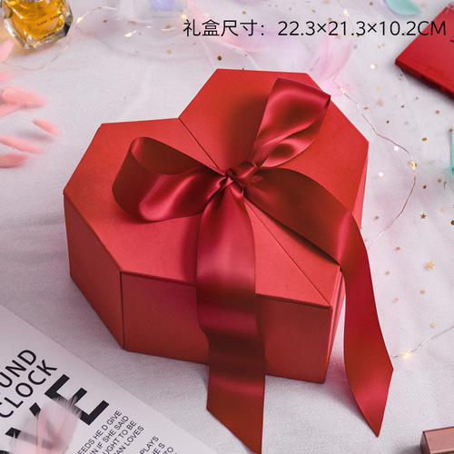 Factory Pink Wedding Favors Candy Chocolate Packaging Box Heart-shaped Valentine's Day Gift Box