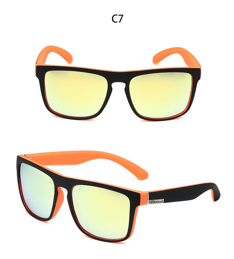 Geometric Pattern Simple Style Sports Geometric PC Polarized UV400 Protection Square Full Frame Men's Sunglasses