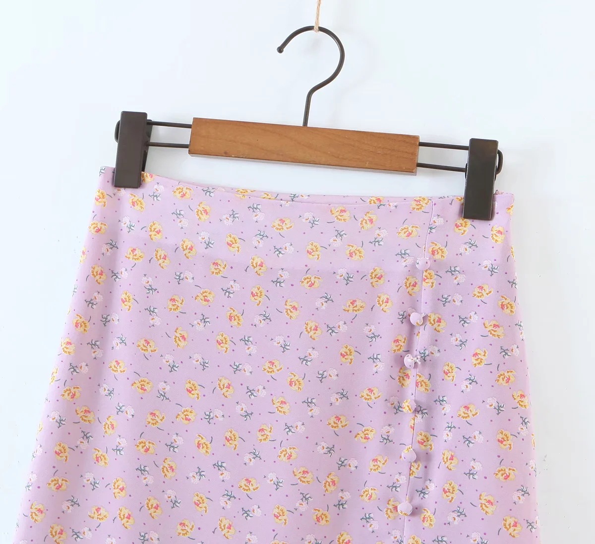 Side Slits Floral Short Skirt NSAC13891