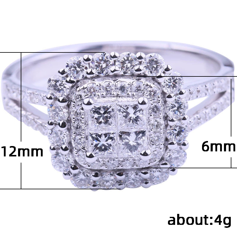 New Classic Women's Micro-encrusted Zircon Copper Wedding Ring Hand Jewelry Wholesale display picture 1