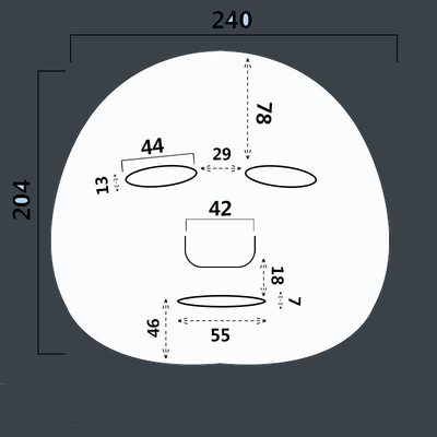 man compress Facial mask Super large Paper mask Large Paper mask Paper mask