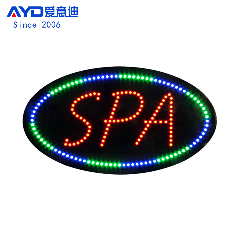 定制LED广告牌美容店标识灯牌 LED SPA SIGN 24x48cm/38x68.5cm
