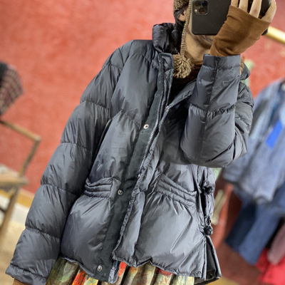 馥祯2020冬季新款中国风复古90白鸭绒轻薄款保暖短款宽松羽绒服女