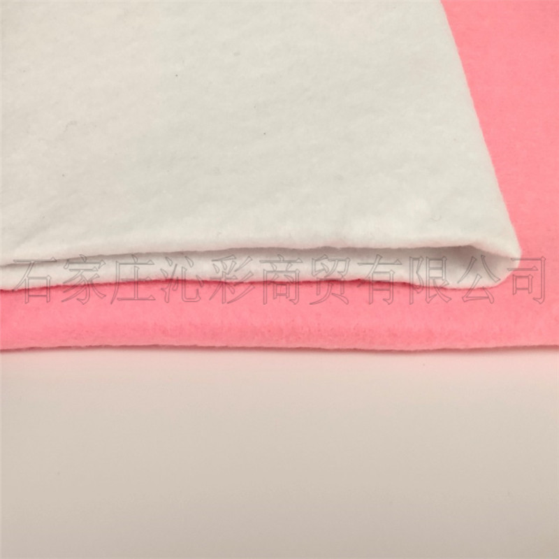 彩1MM170g-180g-190g软毛毡布手 工diy软毛毡布材料 白色印花毡布