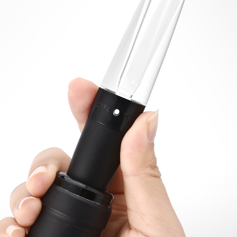 工厂直销餐厅酒吧防滴漏香槟红酒透明硅胶塑料快速醒酒酒嘴倒酒器