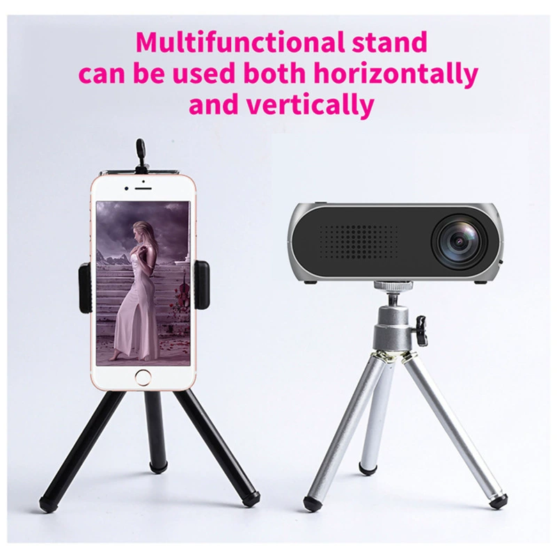 Mini Universal Tripod for Projector/Phone/Camera, 6.0 mm Mount, Foldable & Bendable Legs