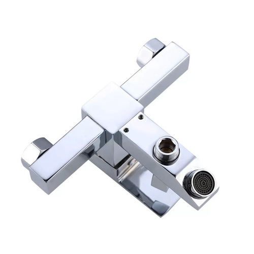 Sanlian bathroom shower faucet square bathtub faucet bathroom electroplated copper faucet basin faucet