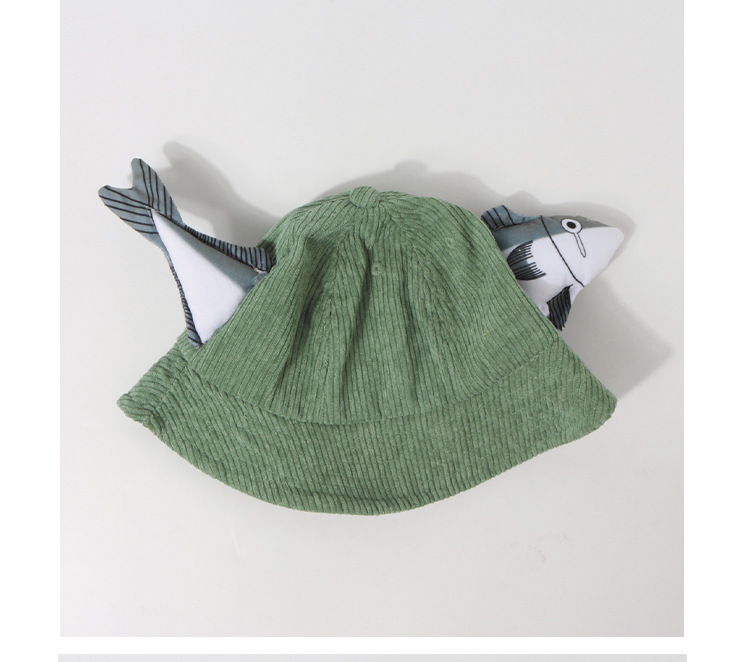 Salted Fish Thick Corduroy Fisherman Hat Children's Hat New Basin Hat Wholesale Nihaojewelry display picture 3