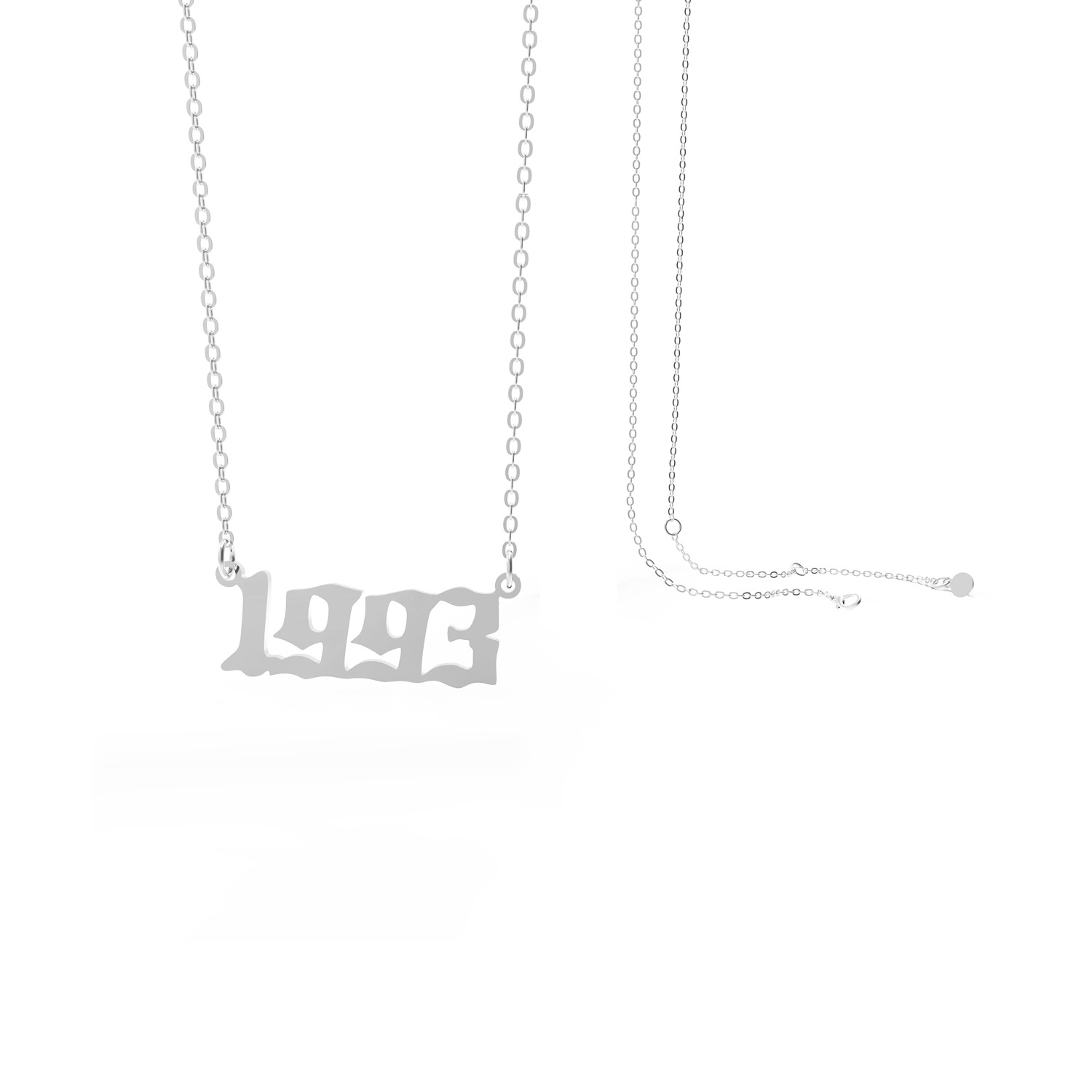 Retro Stainless Steel 28 Years Number Necklace display picture 43